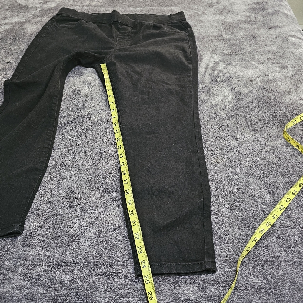 Evri Midrise Jegging Ankle Pants Black Womens Plus Size 16 W S - Picture 9 of 11